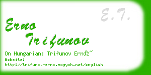 erno trifunov business card